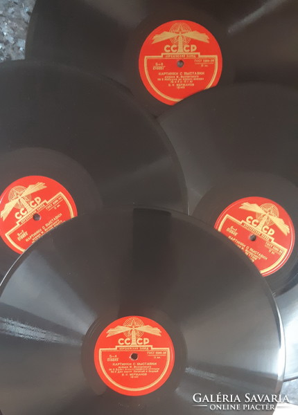 Mussersky: Pictures of an Exhibition v. K. Merzsanov piano 4 gramophone records shellac 78 rpm