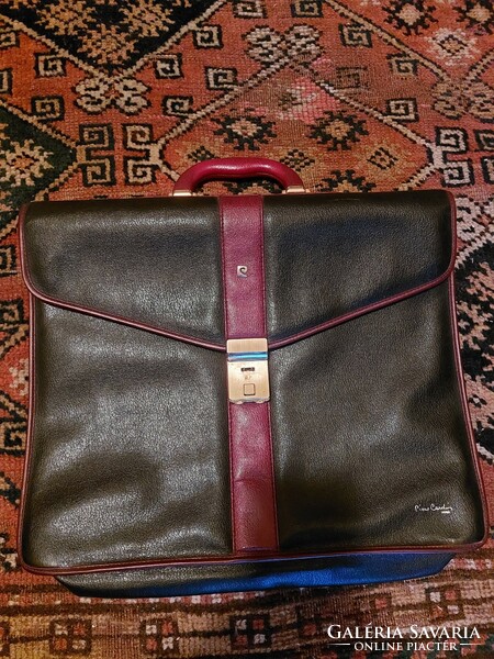 Rare vintage Pierre Cardin leather briefcase for men