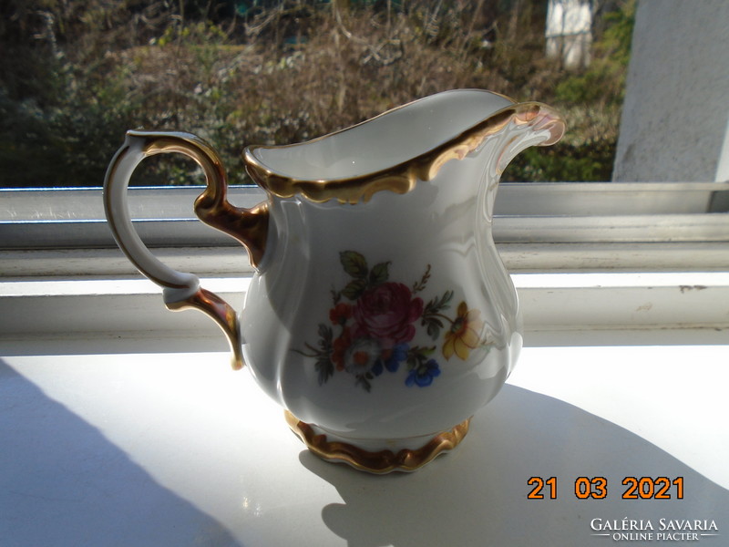 1940 Maria Theresia cream with unique hand painted Meissen floral designs, opulent gilding