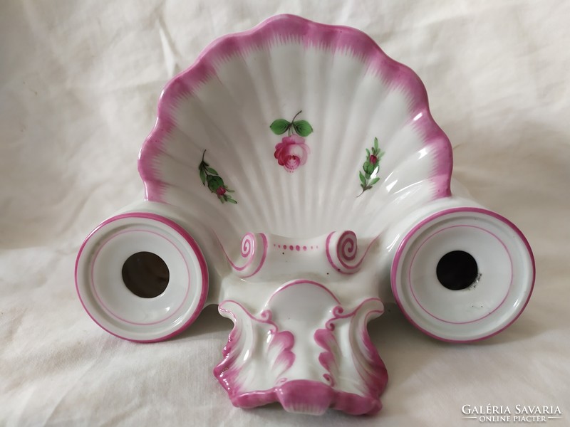 Antique Herend porcelain inkwell calamari