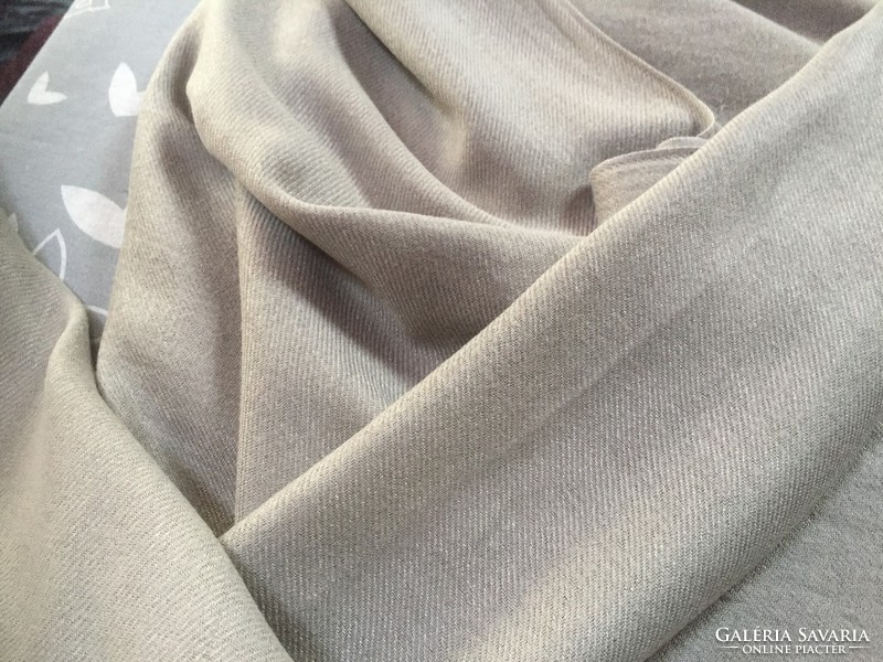 Khaki plain unisex scarf without pattern