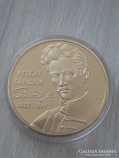 Great Hungarians: gilded commemorative medal of Sándor Petőfi