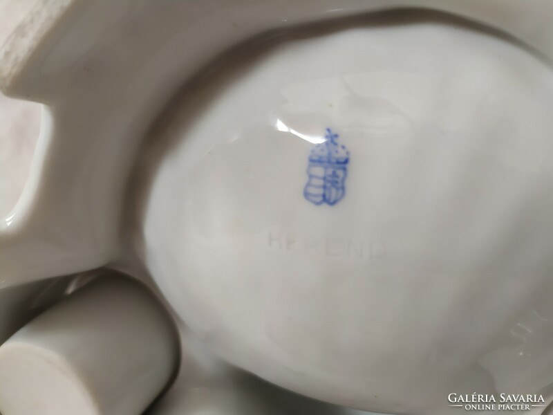 Antique Herend porcelain inkwell calamari