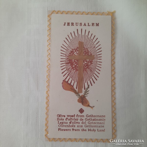 Flowers from the holy land Olive tree flower from Gethsemane souvenir 1988