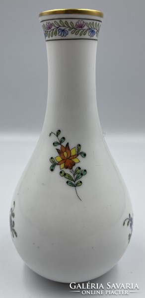 Herend colorful Indian flower basket pattern vase with jubilee mark