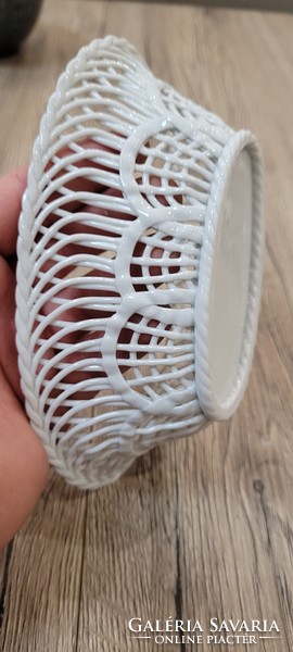 Openwork porcelain basket.