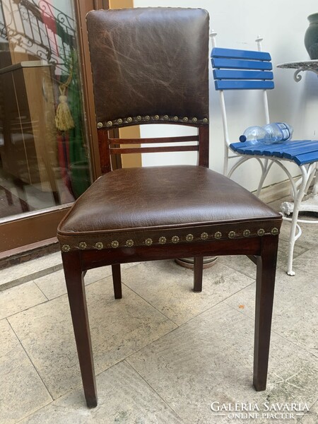 Íróasztalhoz! Art deco restaurált bőr szék 1924