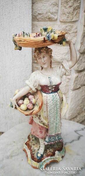 Csodálatos Hatalmas Olasz páros Majolika Fayance színes valóban különleges dekoratív , gyüjtemény