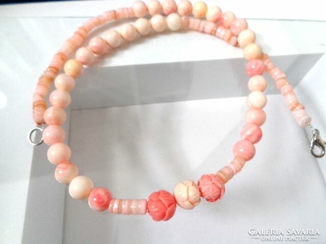 Shell pearl pearl necklace pink