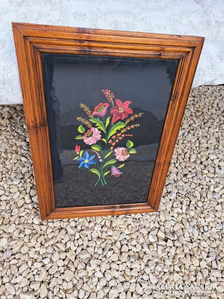 Beautiful embroidered picture wall picture nostalgia floral
