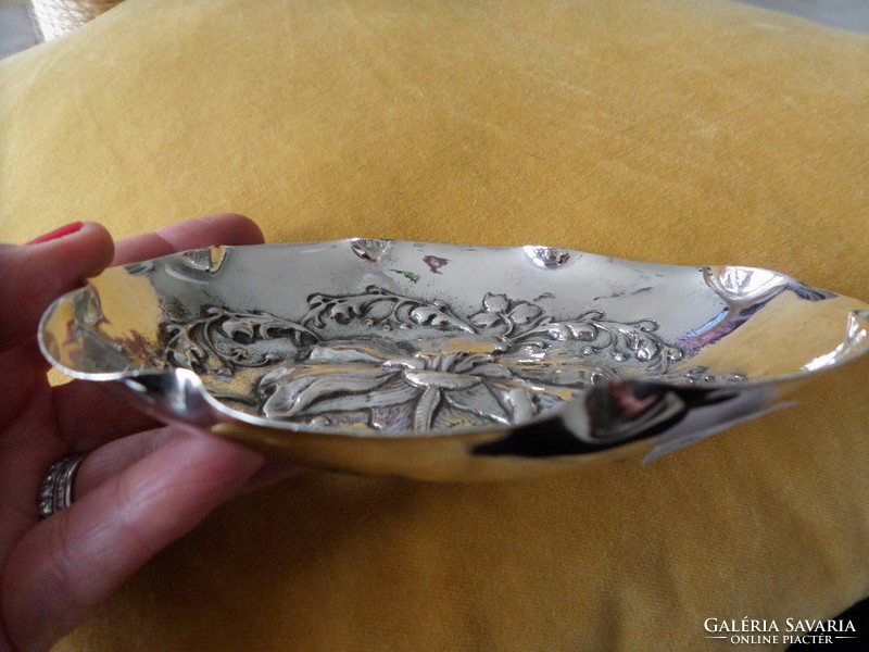 Antique silver art nouveau lily bowl / offering