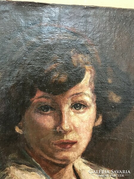 Század eleji-  Női portré   Olaj , vászon
