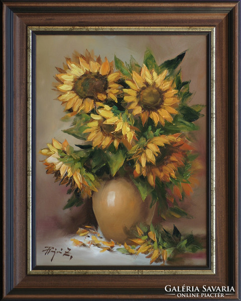 Zoltán Rajczi: My flowers - with frame 52x42 cm - artwork: 40x30 cm - 188/787