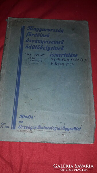 1932.Dr. Miklós Frank: description of spas, mineral waters and resorts in Hungary book
