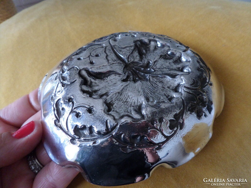 Antique silver art nouveau lily bowl / offering