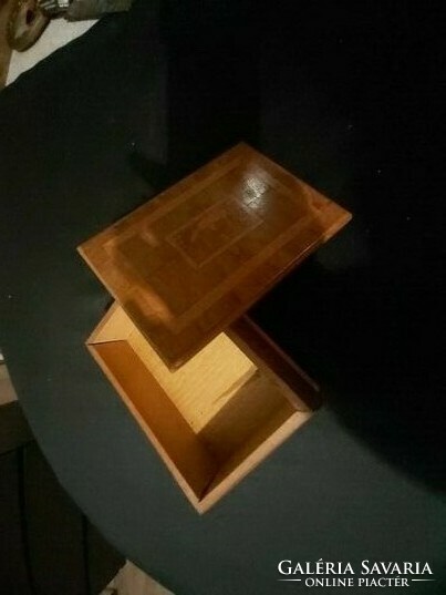 Intarsia wooden chest