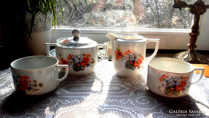 Drasche poppy pattern 2 stitches. Tea set - art&decoration