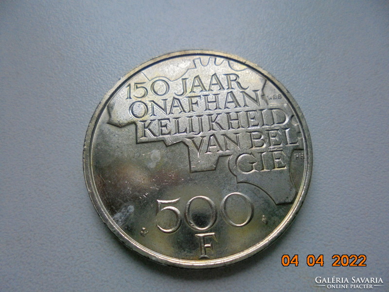 Belgium silver-plated 500 franc bauduin l.1980 For the 150th anniversary of independence