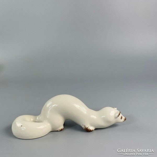 LFZ- hermelin porcelán figura 1970-es évekből