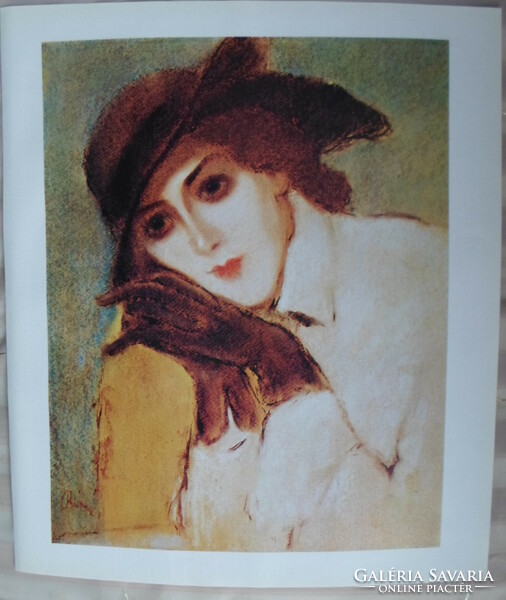 Rippl-Rónai József-nyomat: „Fekete kesztyűs nő” (Bányai Zorka arcképe, 1920 körül)