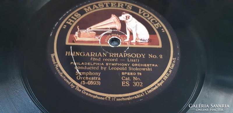 Leopold Stokowski conducts gramophone record shellac at 78 rpm