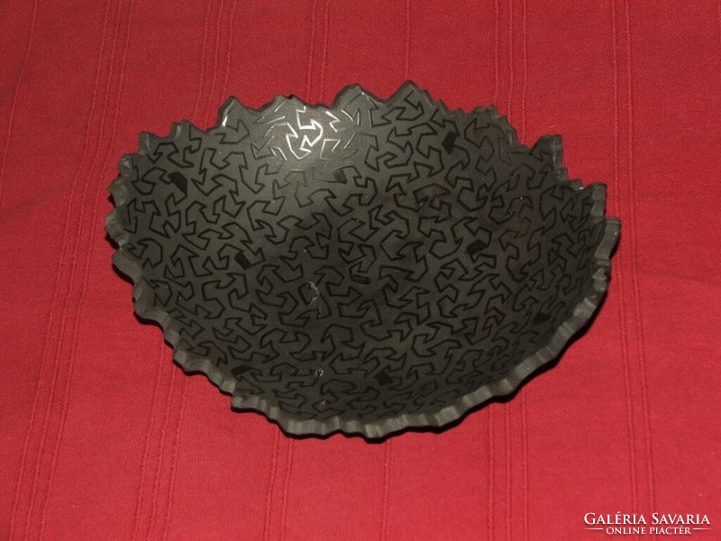 Lajos Kováts black ceramic bowl