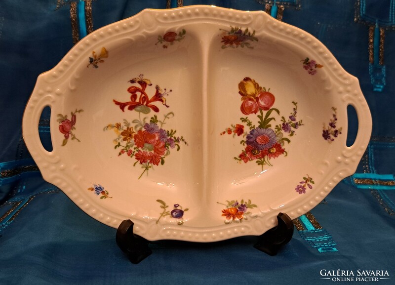 Antique porcelain serving bowl, victoria centerpiece (m3612)