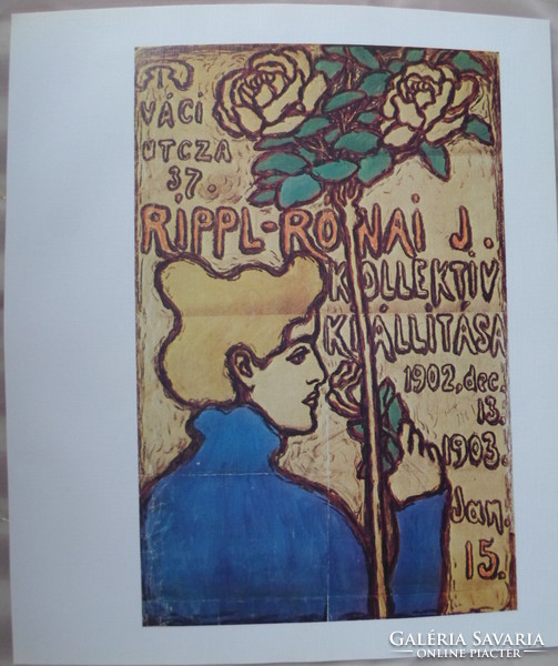 Print by József Rippl-róna: collective exhibition poster (1902)