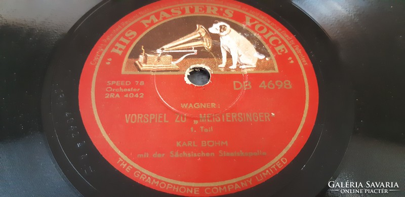KARL BÖHM WAGNERT  DIRIGAL SELLAK GRAMOFON LEMEZ 78 - AS RPM