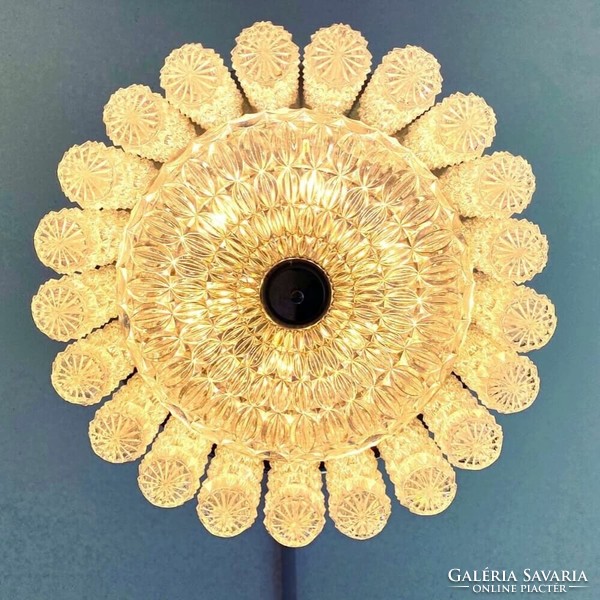 Huge mid-century Italian glass ceiling chandelier from the 60s