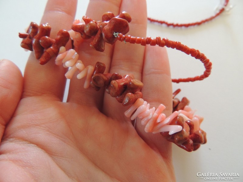 Coral stone handmade necklace