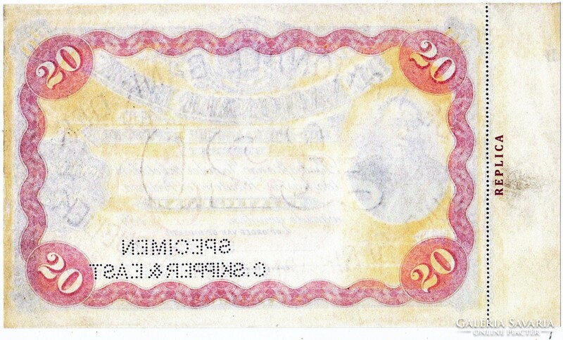 Dél-afrikai Köztársaság 20 Dél-Afrikai font 1892 REPLIKA