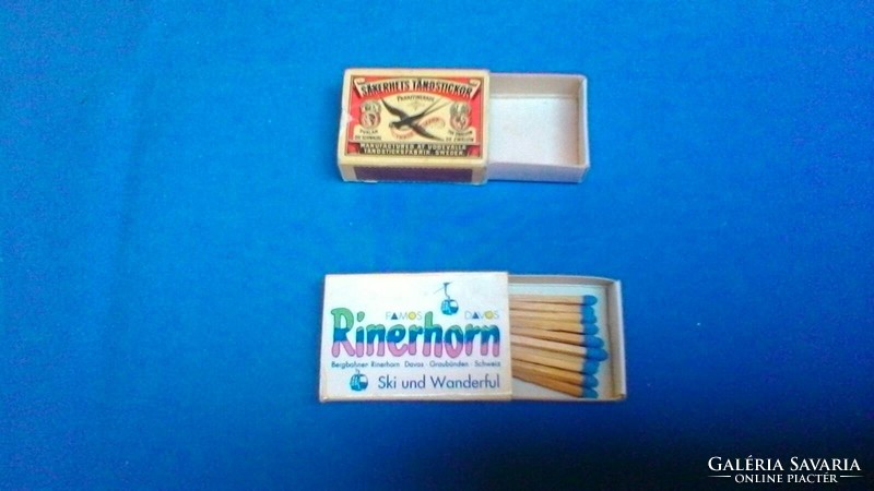 The famous Swedish match box: sakerhets tandstickor + a Swiss advertising match