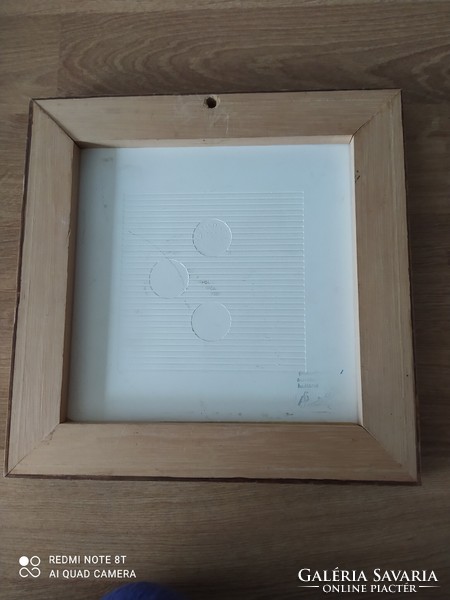 Dutch tile picture in a wooden frame