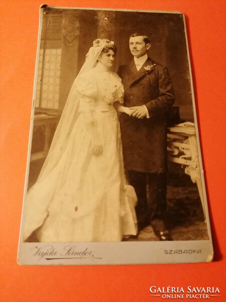 Vintage wedding photo, Sándor Szabka Vojda, 1910s 82.