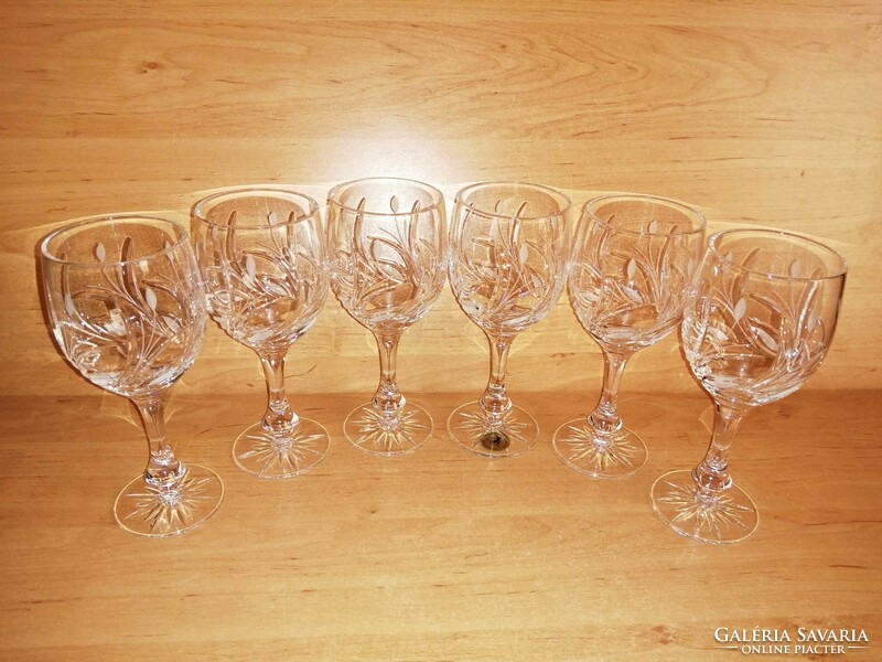 Marked Hermann crystal Türje stemware set of 6 (ap-1)