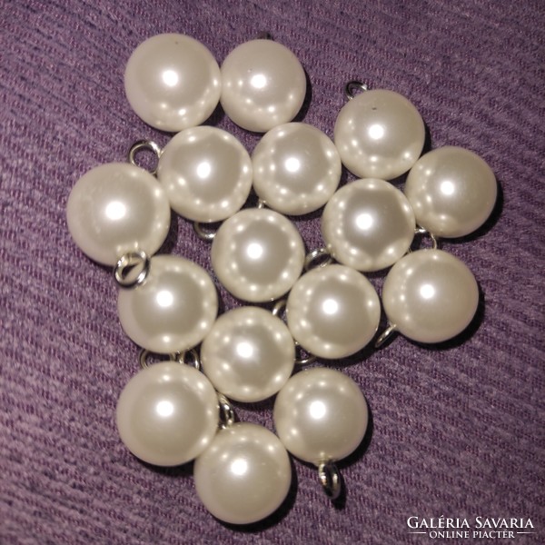 16 pearls with ears, pearl buttons in one, also for creative purposes