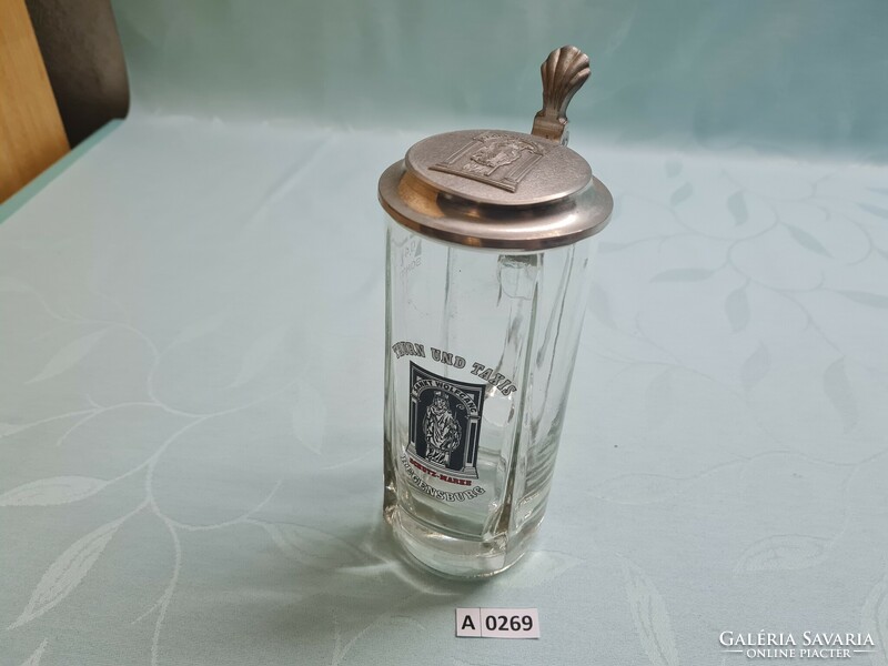 A0269 glass jar with tin lid 18 cm