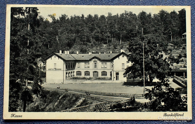 Kassa Bankófüred hotel photo postcard around 1940