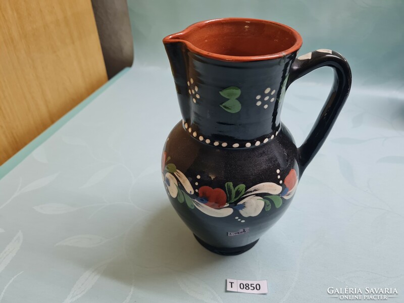 T0850 ceramic glazed wine jug 21 cm
