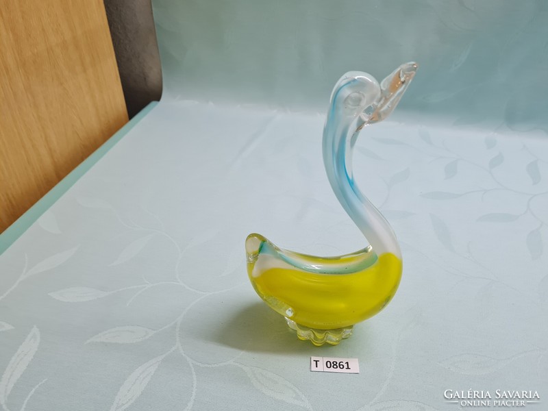 T0861 colored glass swan 24 cm