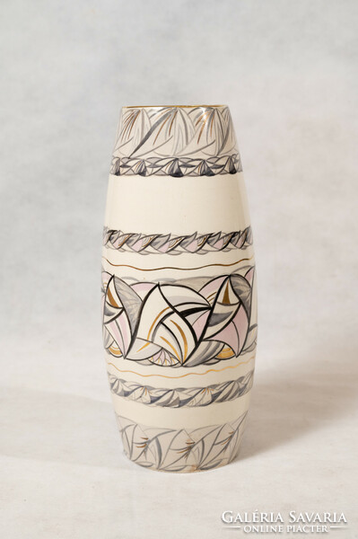 Zsolnay art deco cigar vase, shape number: 5282, m: 36 cm