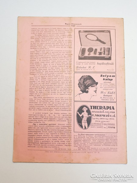 Régi újság 1926 Magyar uriasszonyok lapja
