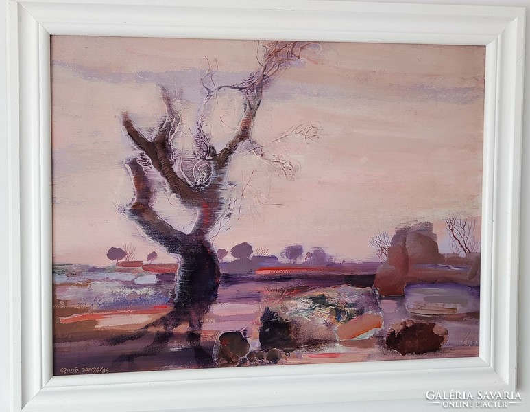 János Szabó -- landscape in purple (1988)