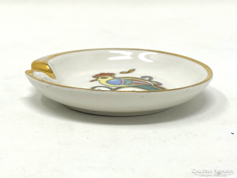 Cute bird retro drasche bereznay vilma single porcelain ashtray, ashtray cz