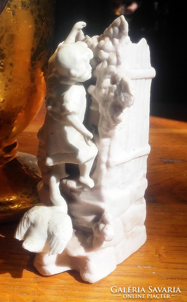 Antik biszkvit figurális váza ibolyaváza  - 14 cm -  Art&Decoration