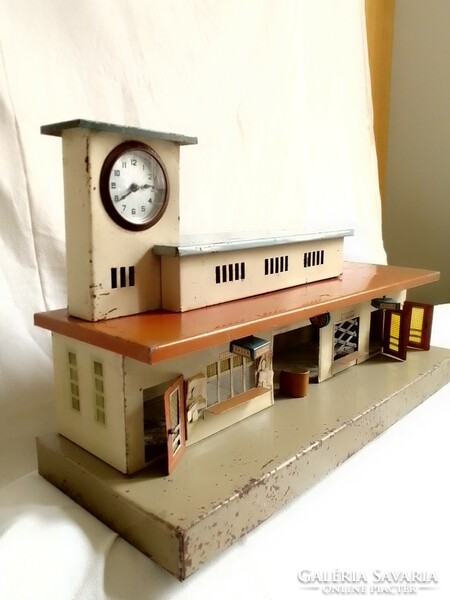 Antique kibri 0 model railway station building clock extra details us zone field table accessory