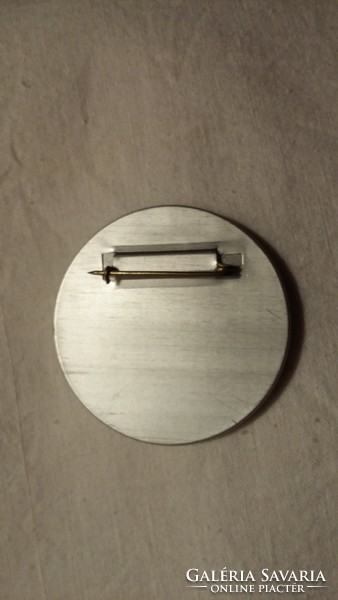 Retro May 1. Badge, pin on metal base, plastic