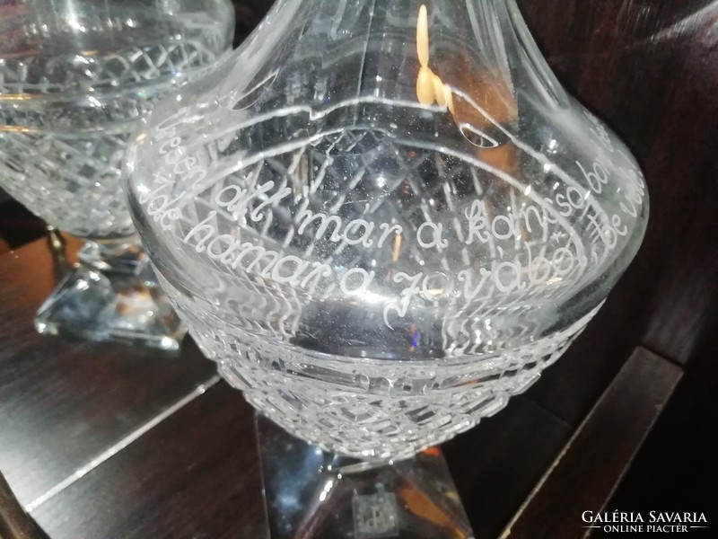 1706 Parad crystal jug with inscription