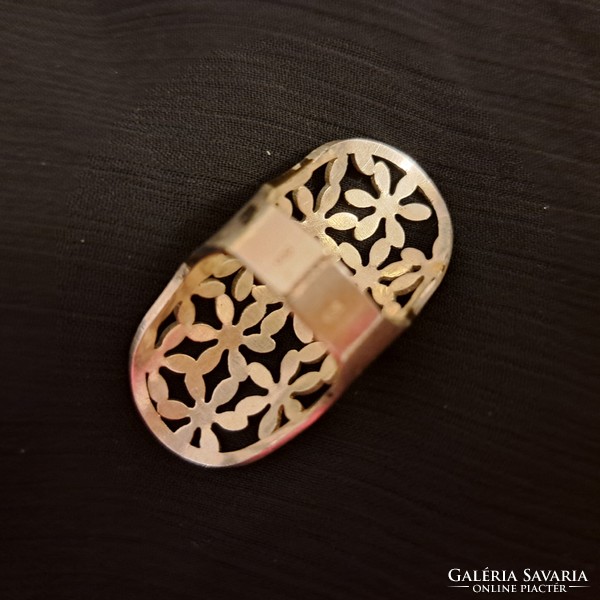 Izraeli ezüstözött iparművész gyűrű 4 cm-es